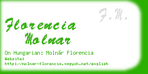 florencia molnar business card